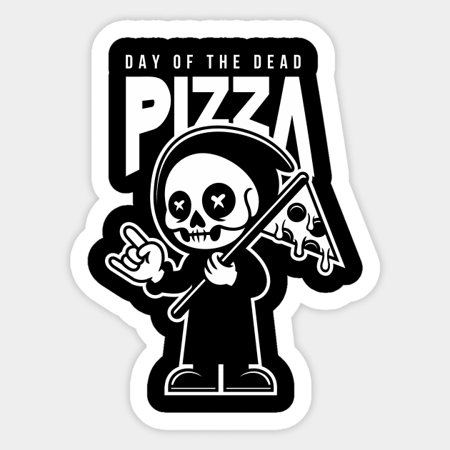 DAY OF THE DEAD PIZZA Sticker by thesensor